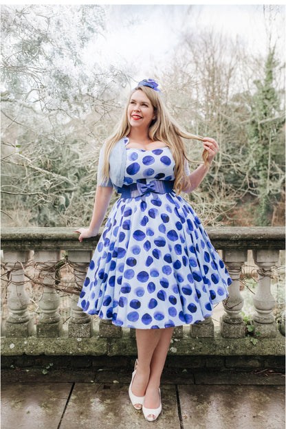 Watercolour Polka Swing Dress