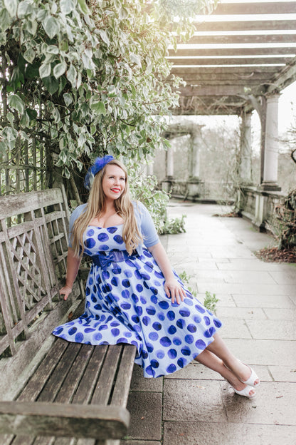 Watercolour Polka Swing Dress