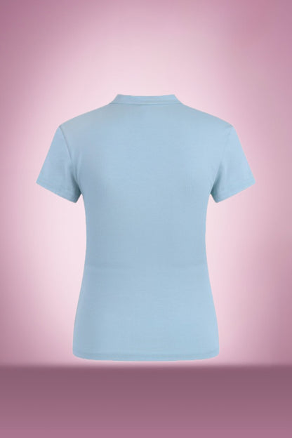 Blue Peekaboo Top