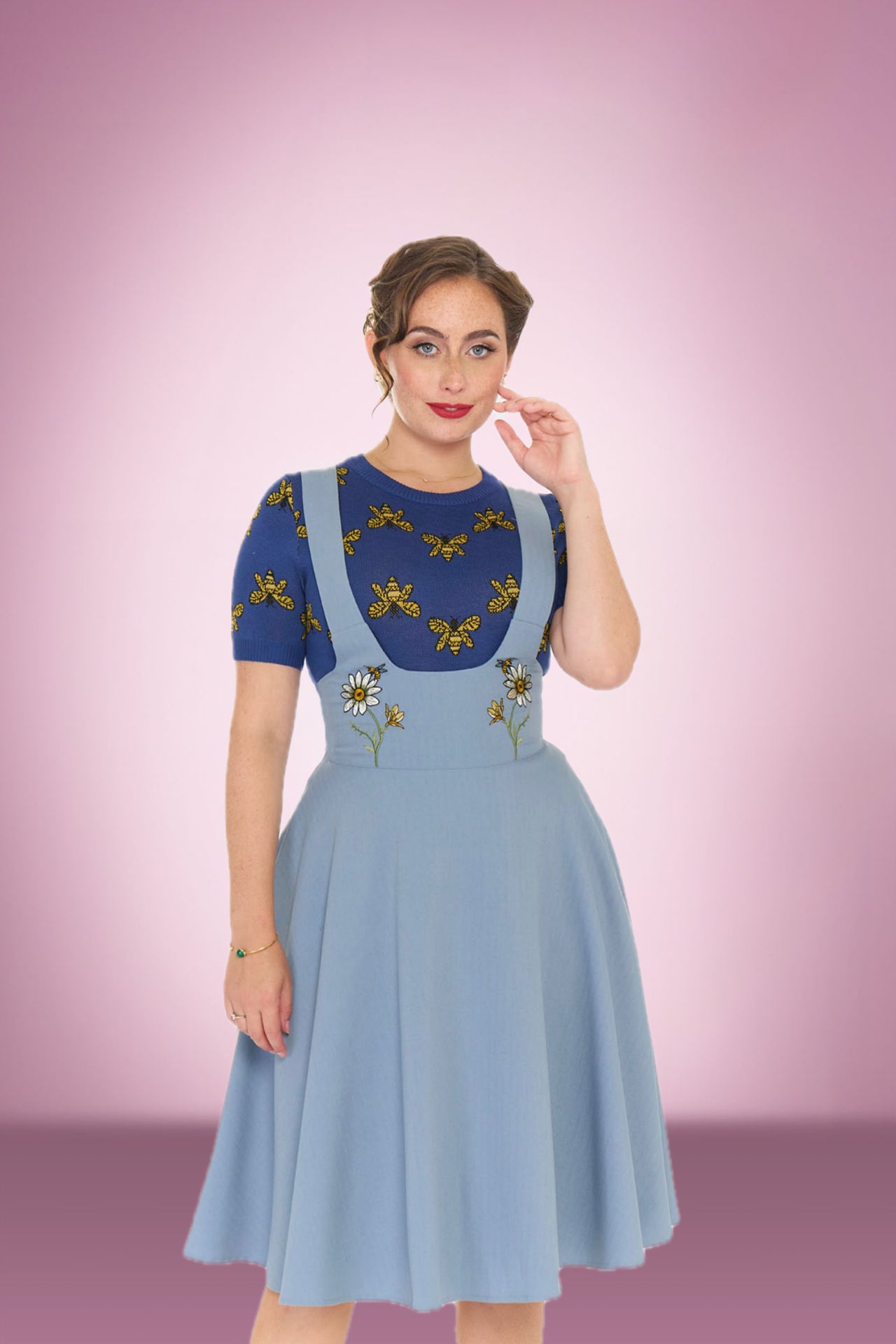 Blue Daisy Pinafore