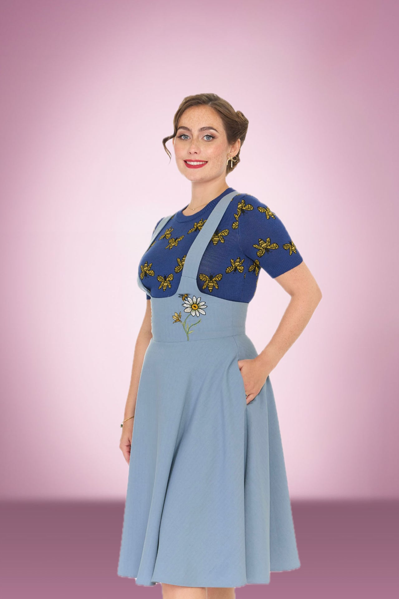 Blue Daisy Pinafore