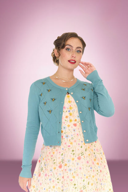 Blue Bees Knees Cardi