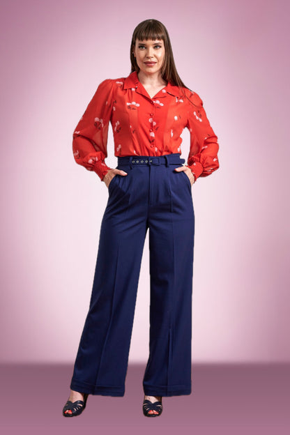 Navy Sally Sailor Swing Pants