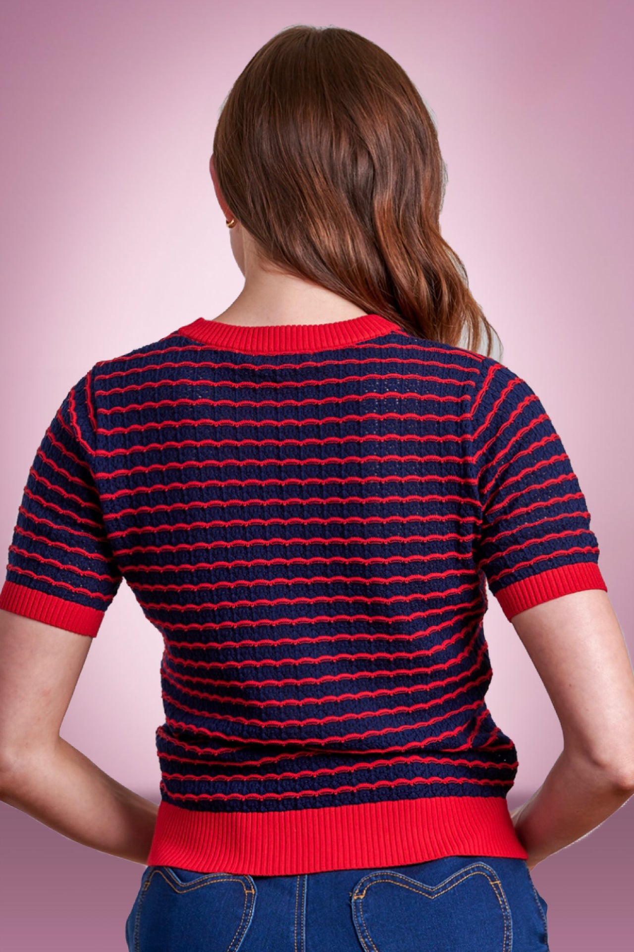 Serena Jumper Navy & Red