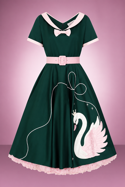Swan Lake Serenade Swing Dress with matching Belt