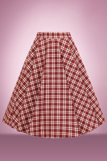 Bramble Check Swing Skirt