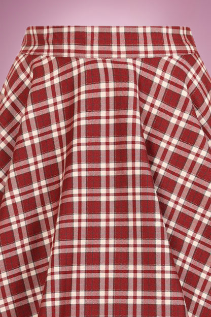 Bramble Check Swing Skirt