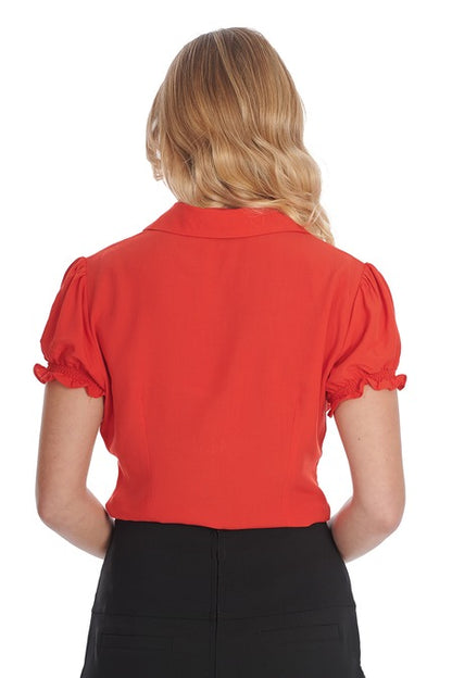 Cora Blouse in Red