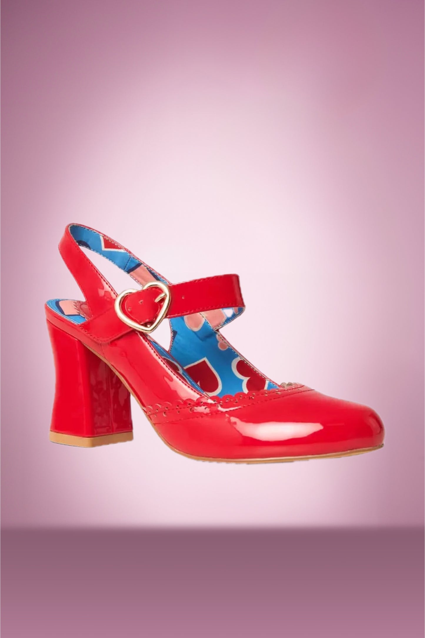 Rhia Red Patent Heart Shoes