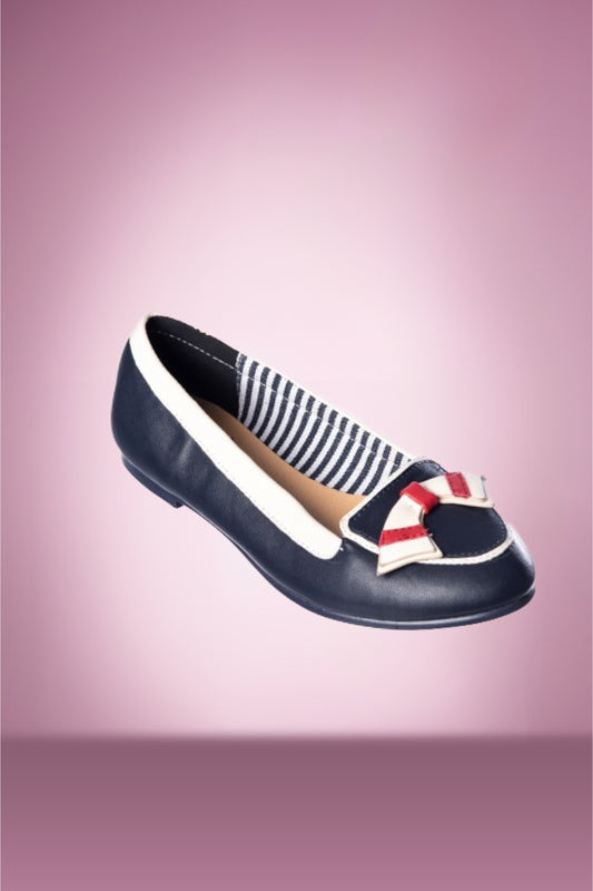 Navy Blue Sailor Flats