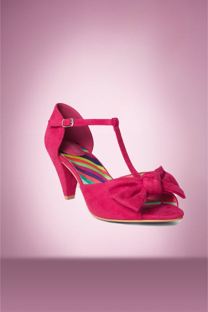 Joe Brown Hot Pink Velvet Shoes