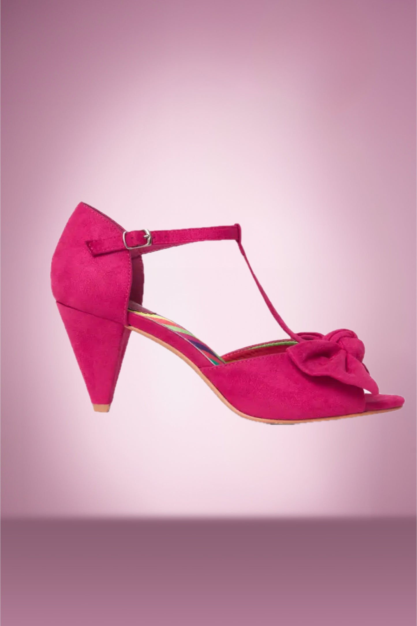 Joe Brown Hot Pink Velvet Shoes