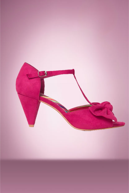 Joe Brown Hot Pink Velvet Shoes