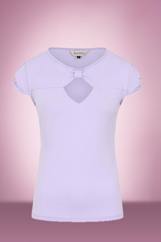 Lilac Bow Neck Top