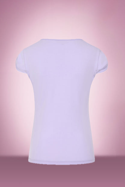 Lilac Bow Neck Top