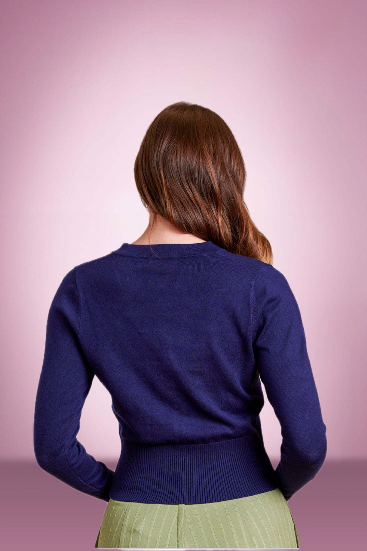 Navy Blue Bird Cardi