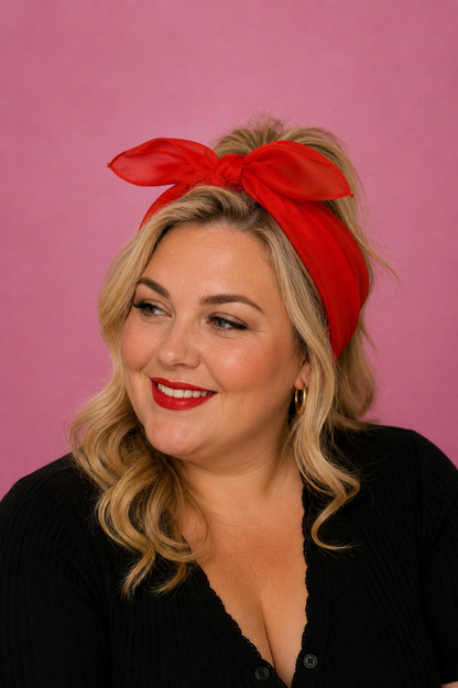Haifa Head and Neck Scarf in Red