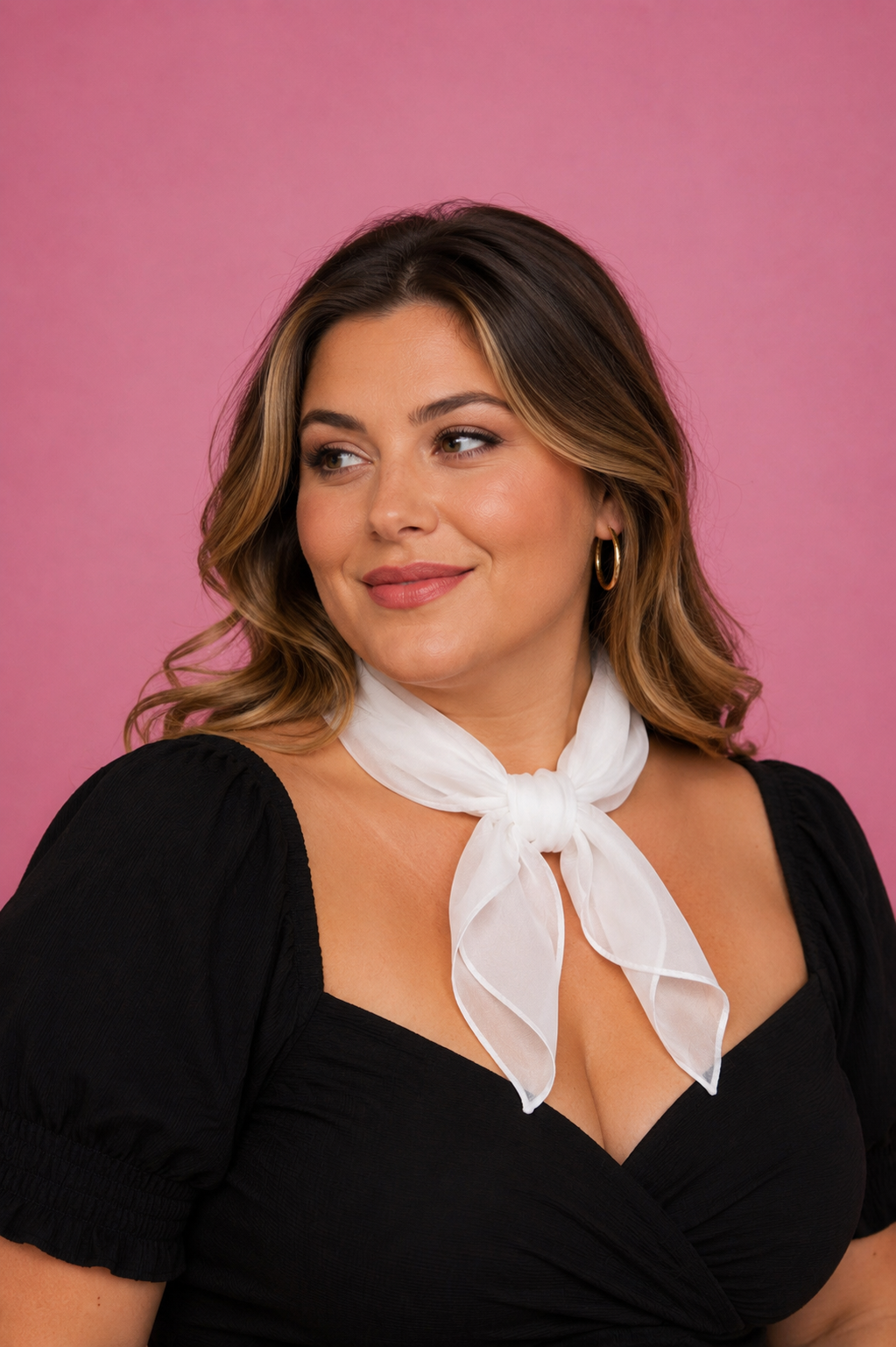 Haifa Head and Neck Scarf in White