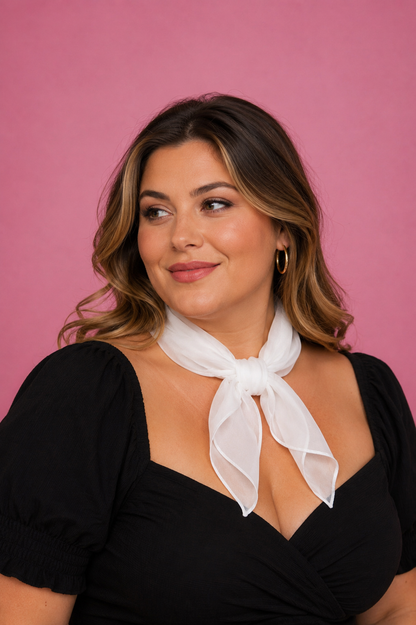 Haifa Head and Neck Scarf in White