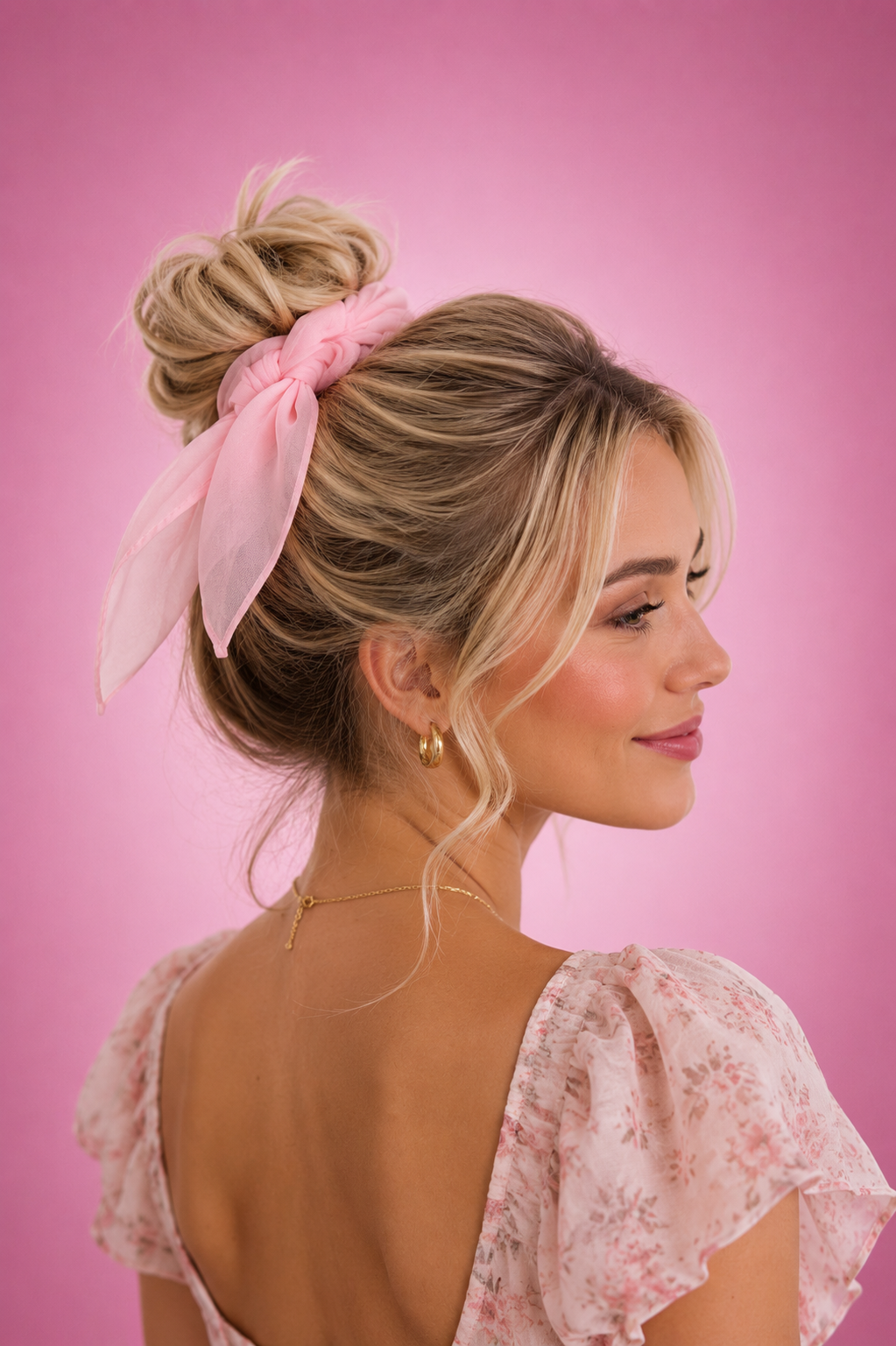 Haifa Head and Neck Scarf in Baby Pink