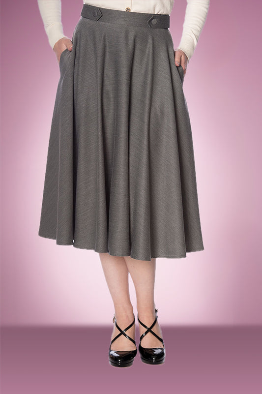 Grey Carmen Circle Skirt