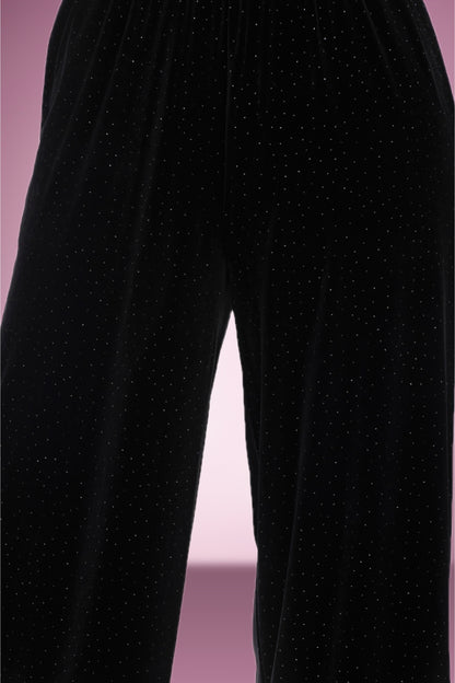 Glitter Swing Pant in Black