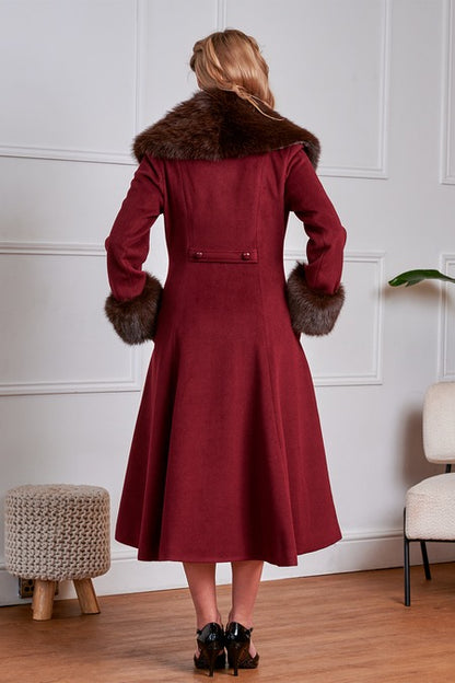 Burgundy Ginger Swing Coat