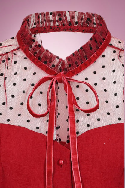 Olivia Blouse in Crimson Red