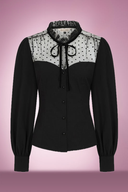 Olivia Blouse in Crimson Black