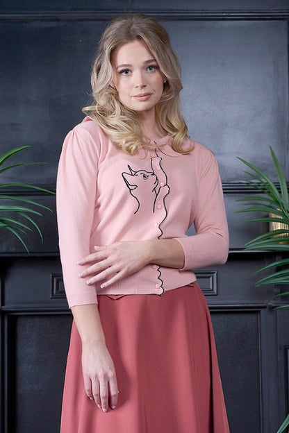 Pink Kitty Cardi