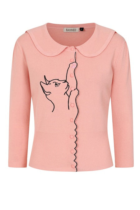 Pink Kitty Cardi