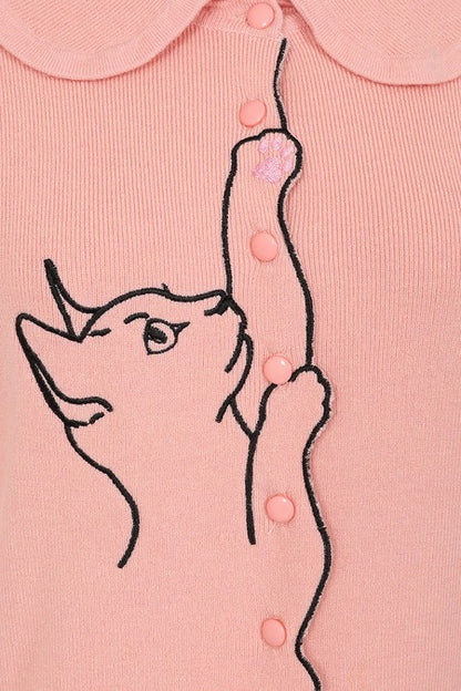 Pink Kitty Cardi