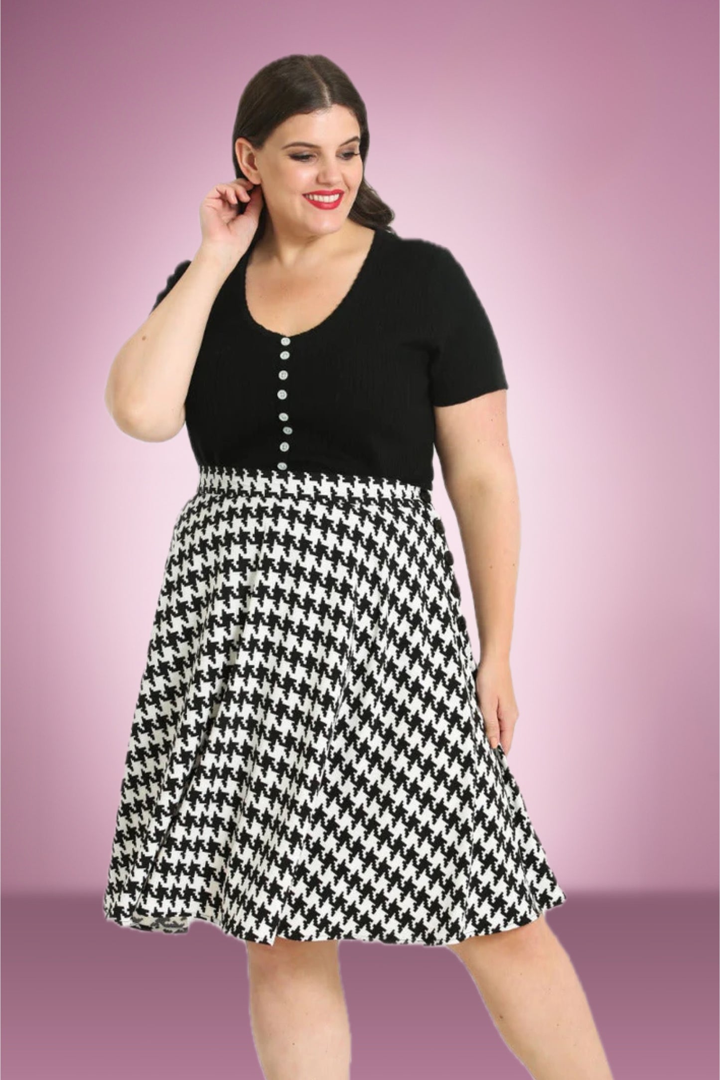 Houndstooth Blake Circle Skirt