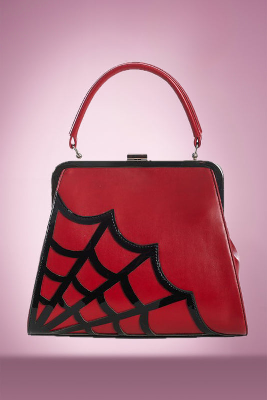 Suzie Spiderweb Handbag in Red