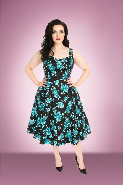 Black Aurora Swing Dress