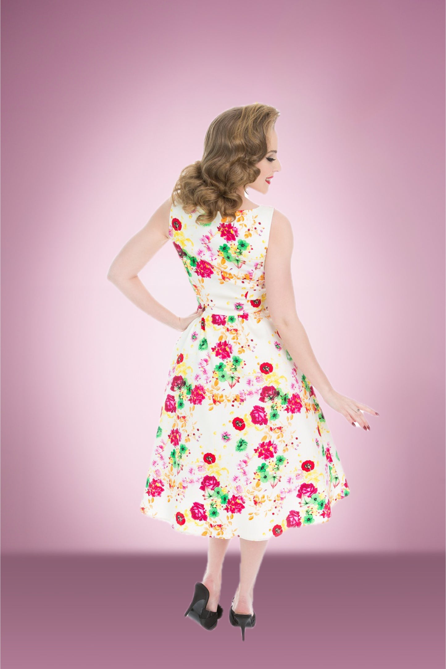 Enchanting Floral Swing Dress