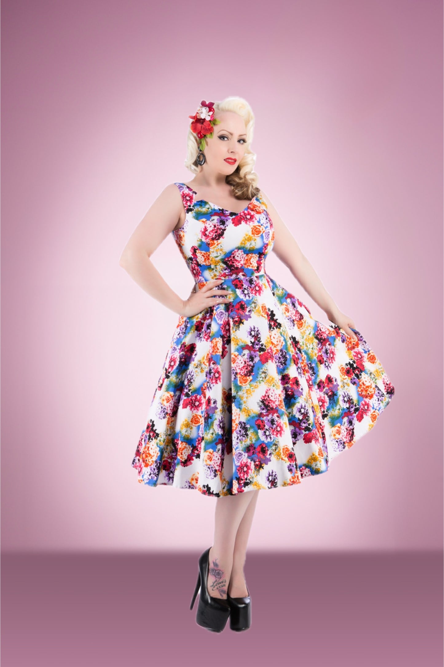 Georgina floral Swing Dress