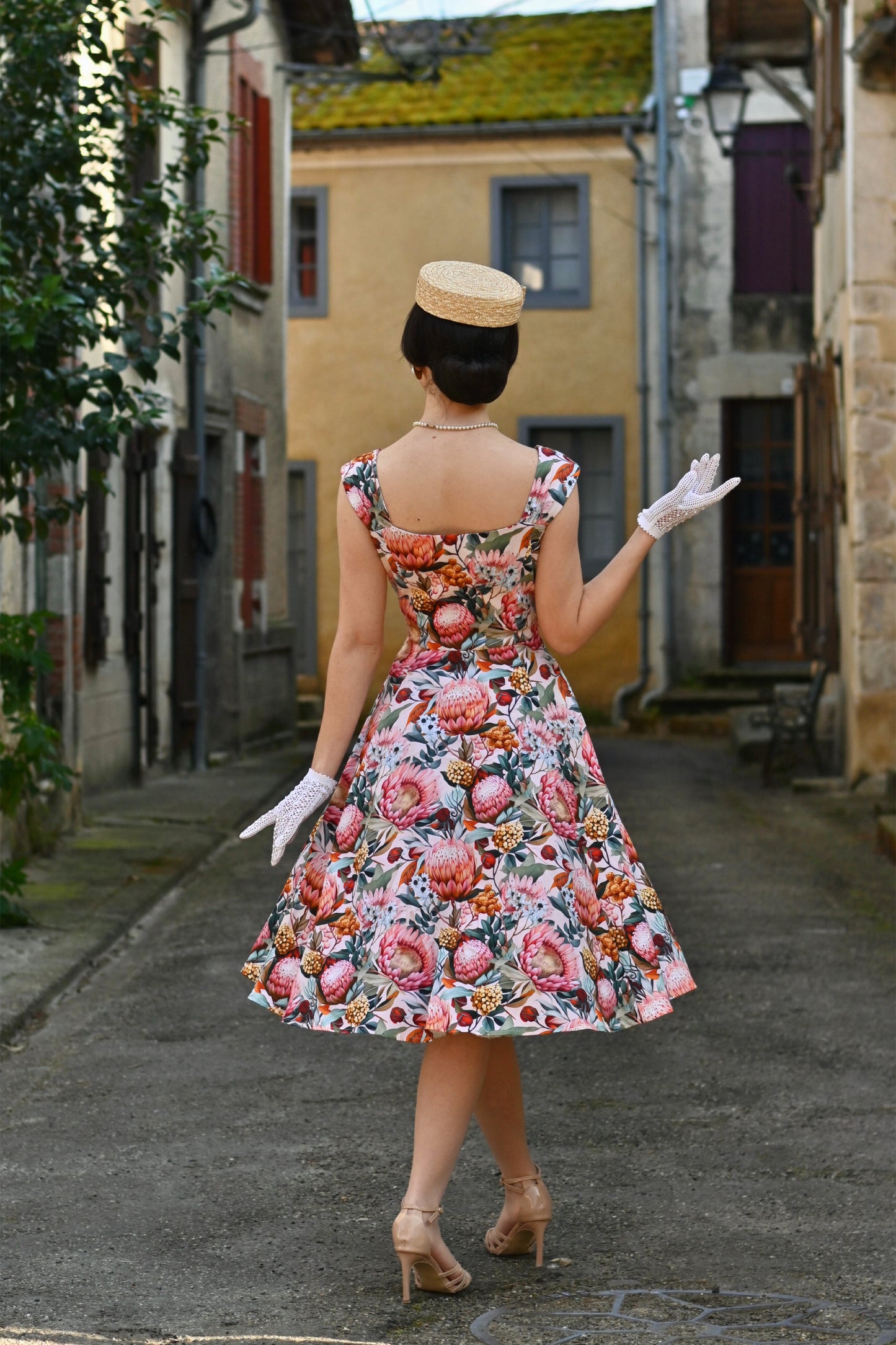 Golden Protea Swing Dress