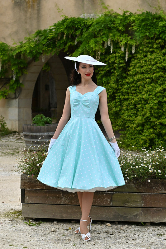 vintage dress with petticoat Swiss dot cottage core White / S Want to know more about deadstock fabric? Petticoat Crinoline Bloombellamoda