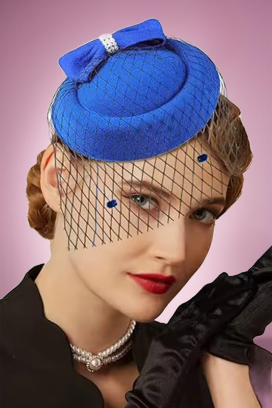Greta Fascinator - Royal Blue