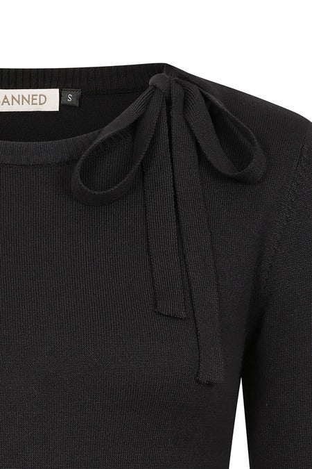 Black Bow Knit Jumper