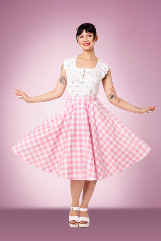 Barbie Gingham Swing Skirt