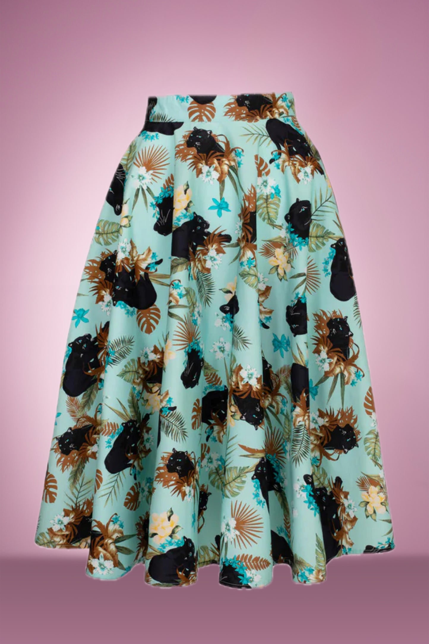 Wild Cat Panther Swing Skirt