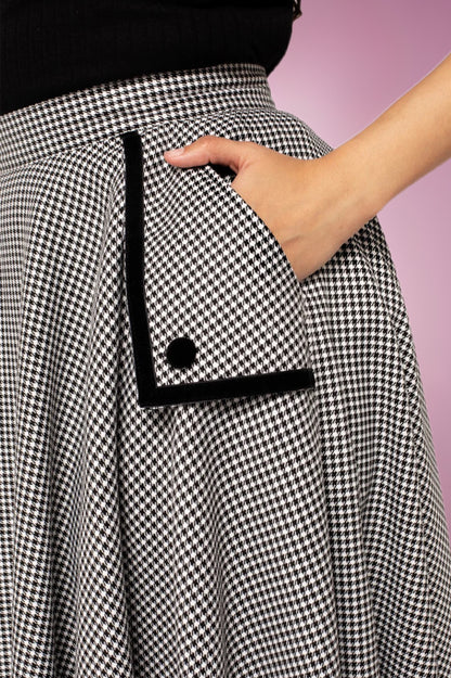 Hilary Houndstooth Circle Skirt