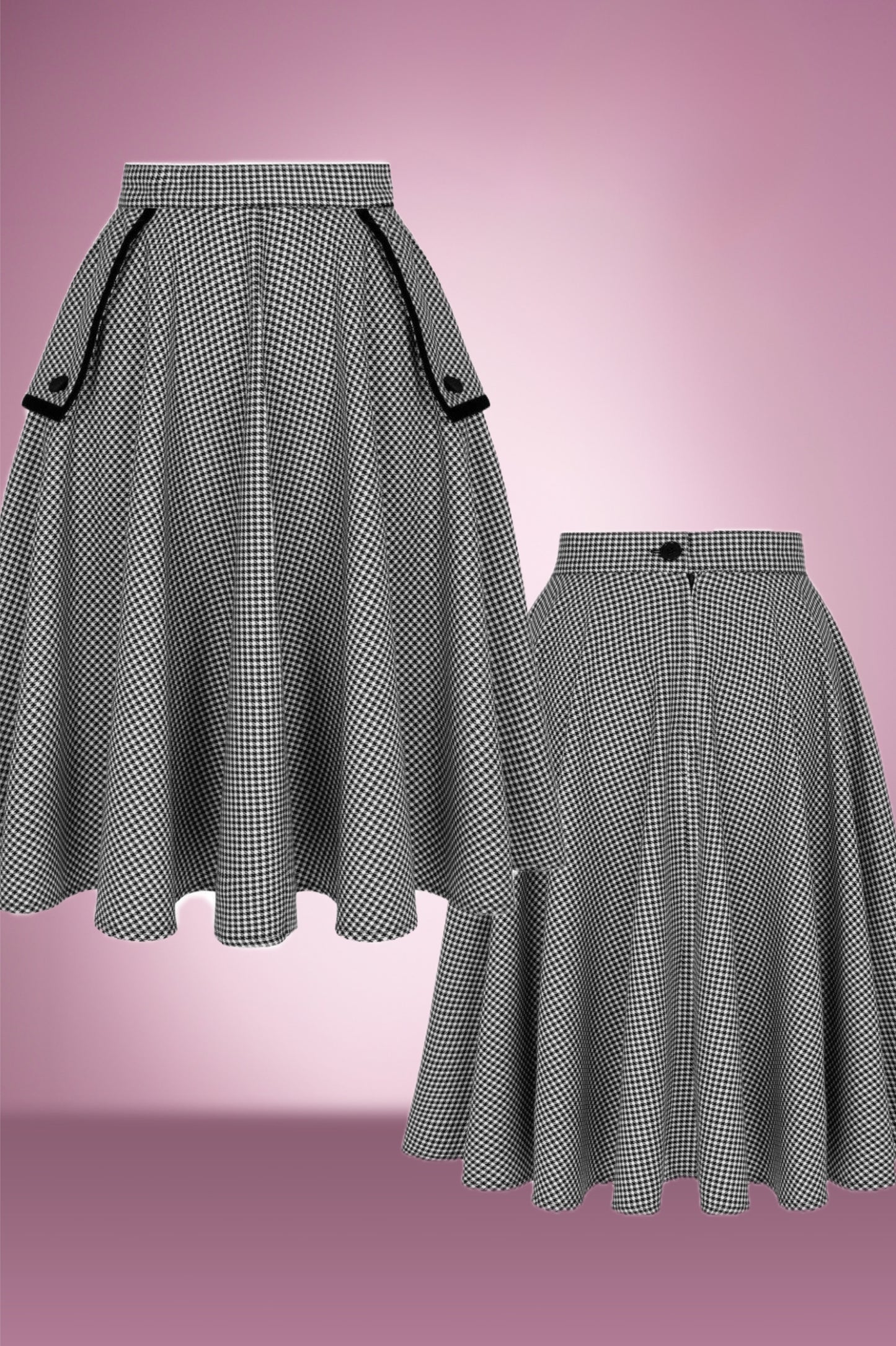 Hilary Houndstooth Circle Skirt