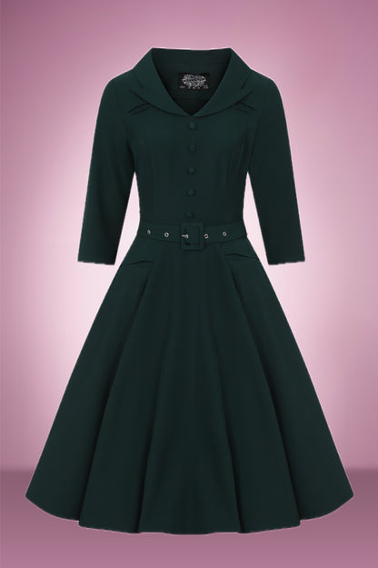 Gabriella Green Swing Dress