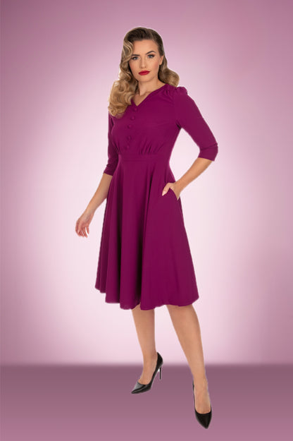 Pretty Plum Swing Dress