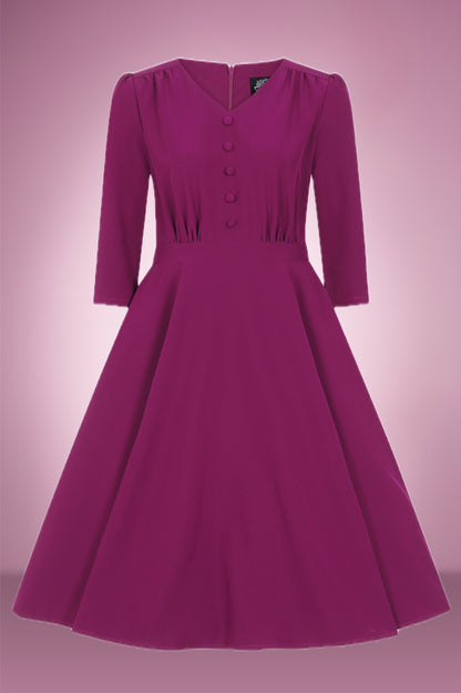 Pretty Plum Swing Dress