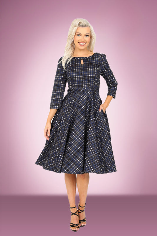 Anna Check Swing Dress