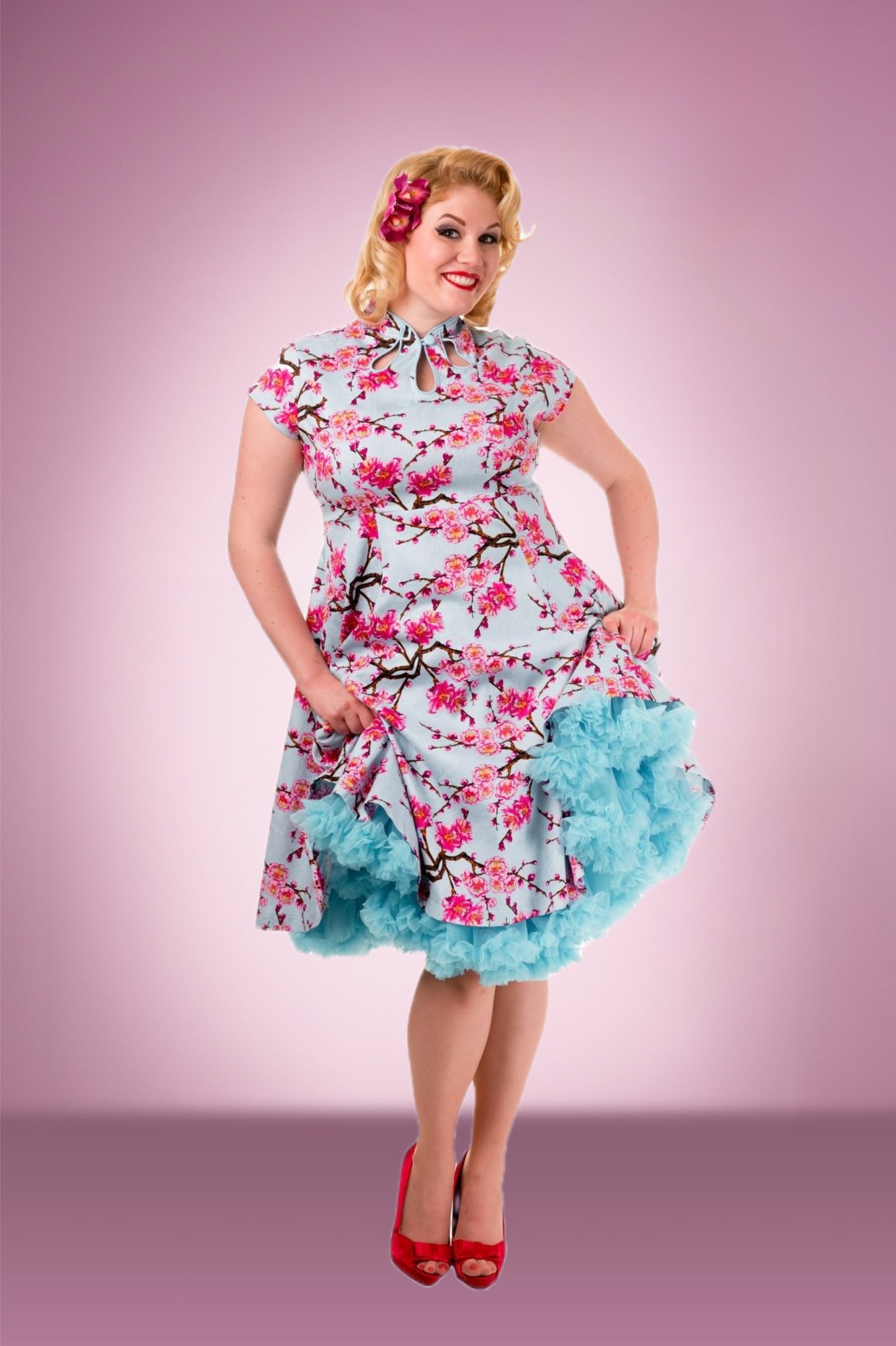 Japanese Blossom Swing Dress